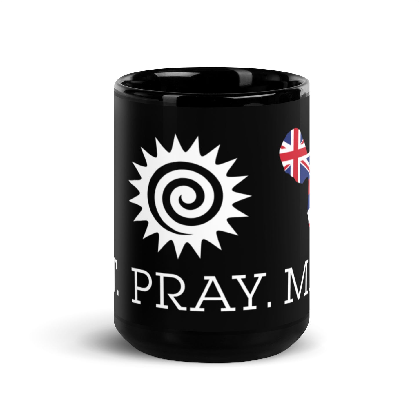 Black Glossy Mug - Hawaiian Flag