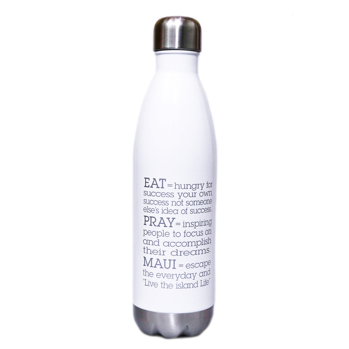EAT PRAY MAUI® 물병 > WHITE