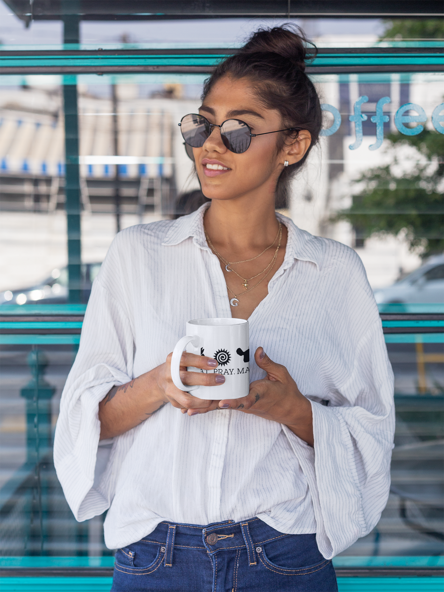 White glossy EPM mug