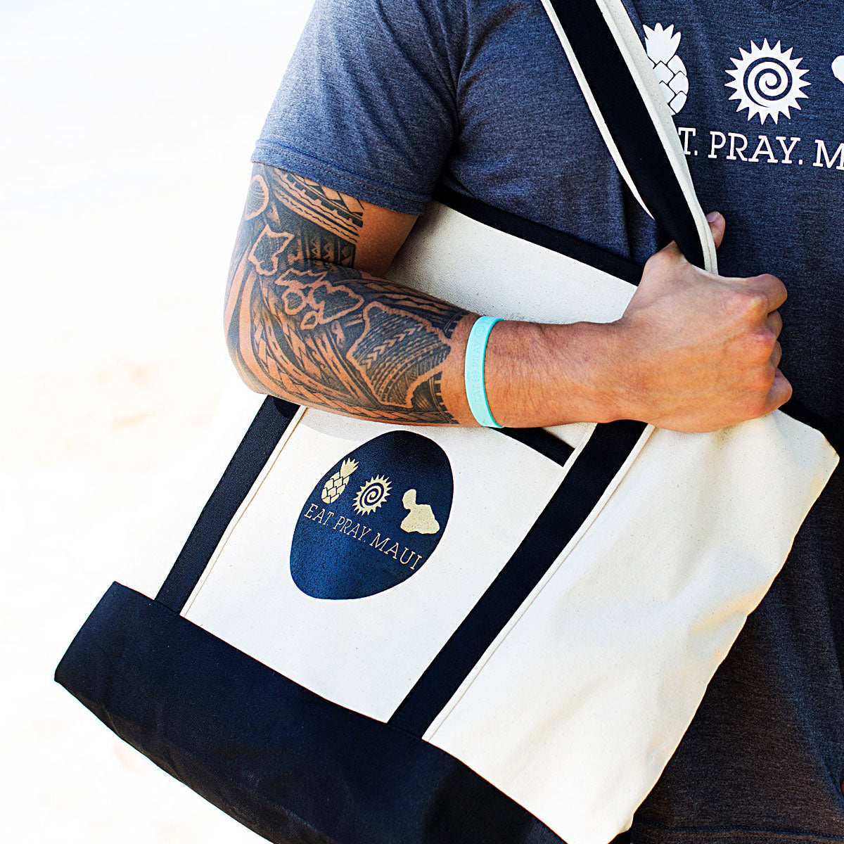 Eat Pray Maui Beach Bag