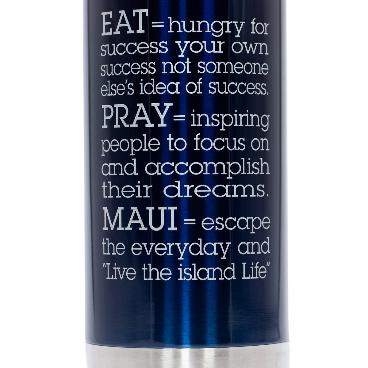 EAT PRAY MAUI® 물병 > 네이비 블루