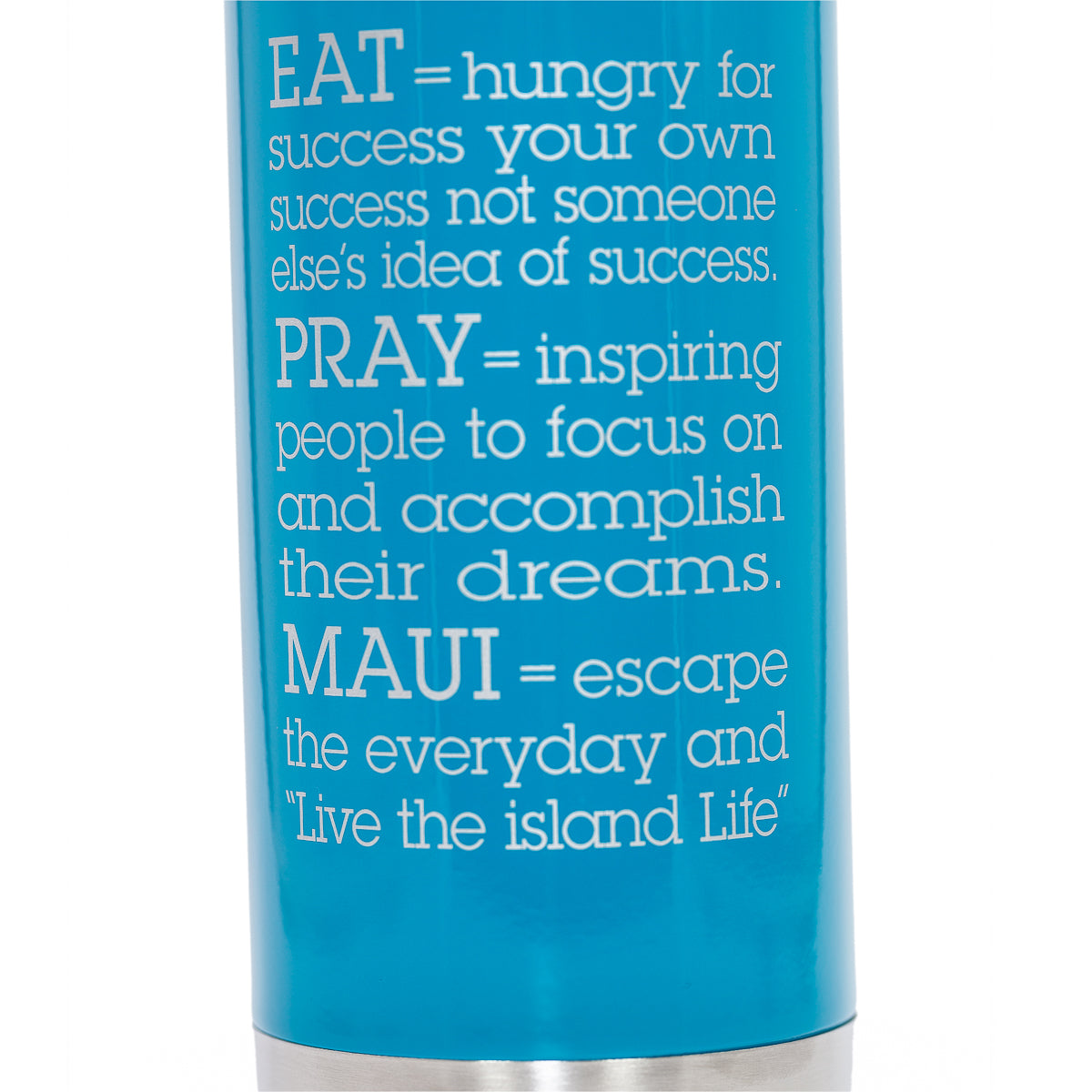 EAT PRAY MAUI® 물병 > 네온 블루