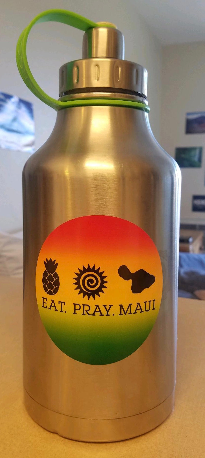 EAT PRAY MAUI Rasta Color 4x4