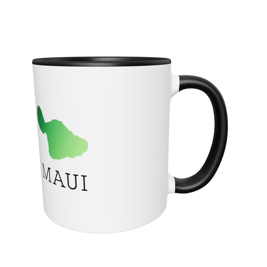 Mug with Color Inside - Green Hana Maui Design