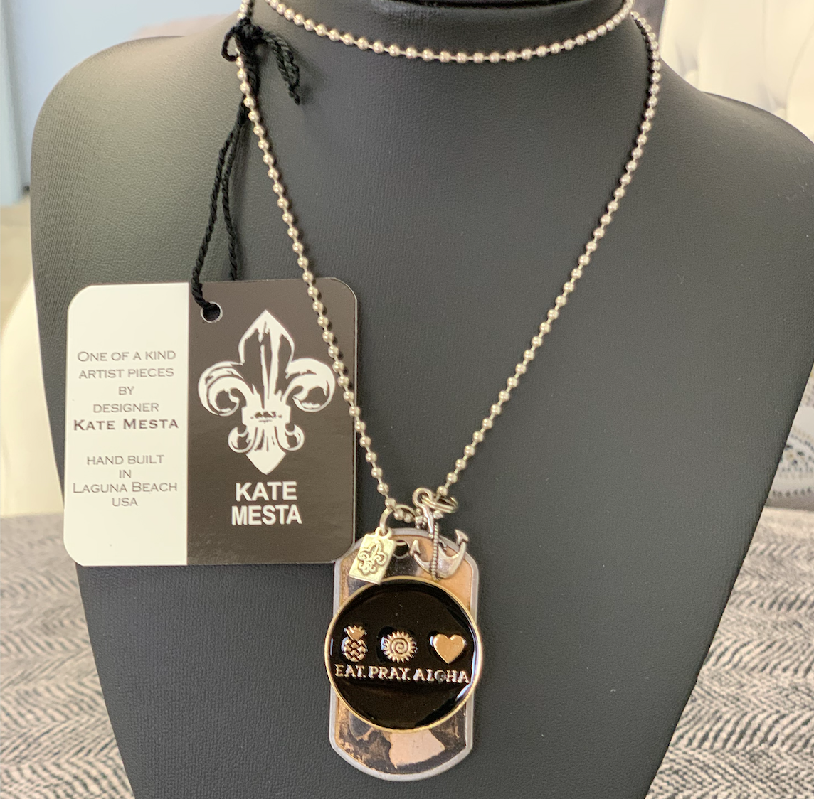 Anchor Charm Dog Tag - Custom Made by Kate Mesta