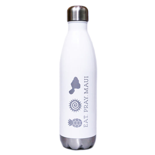 EAT PRAY MAUI® 물병 > WHITE
