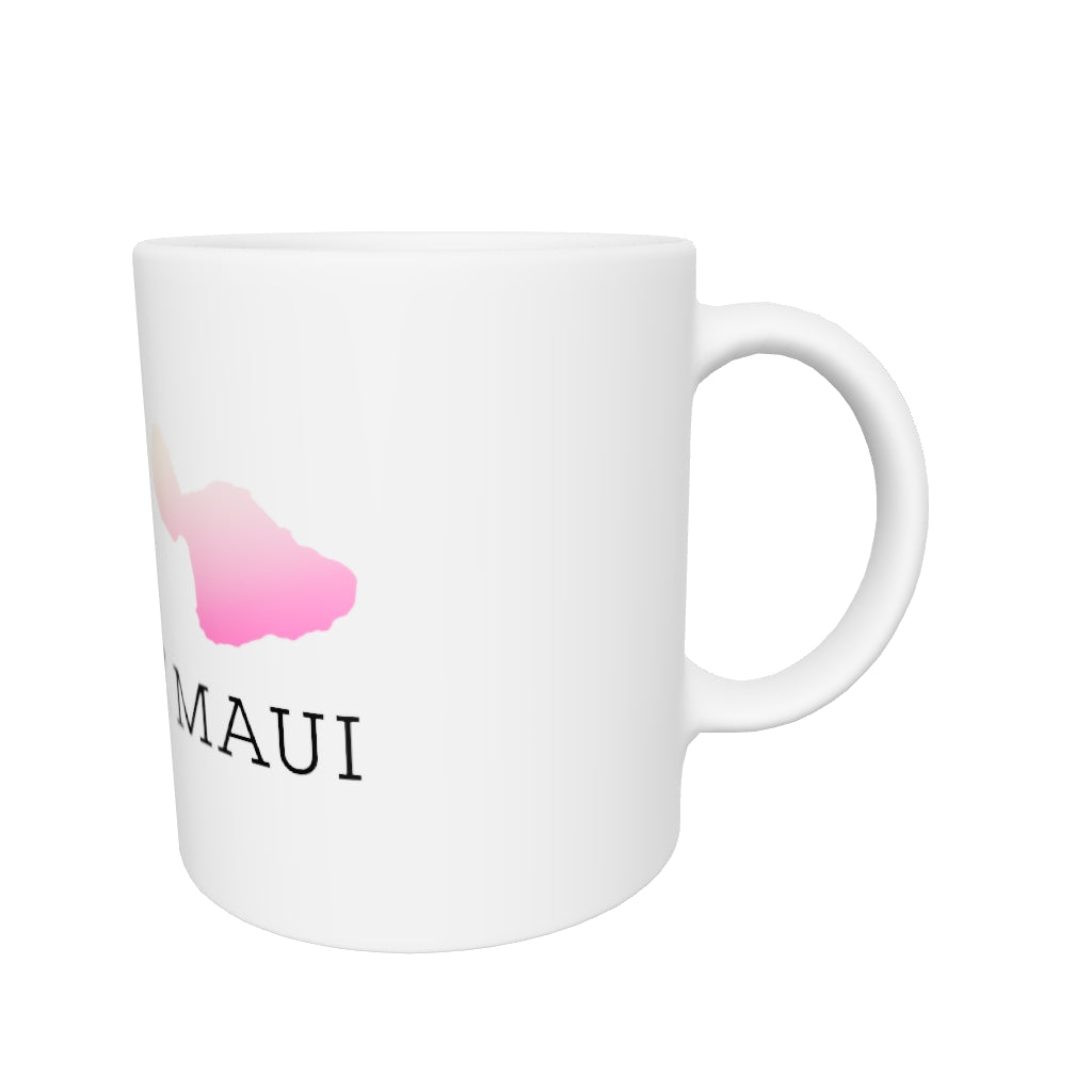 White glossy mug - Pink Maui Color