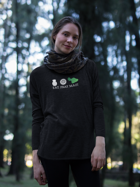 Unisex Long Sleeve Tee Hana Green