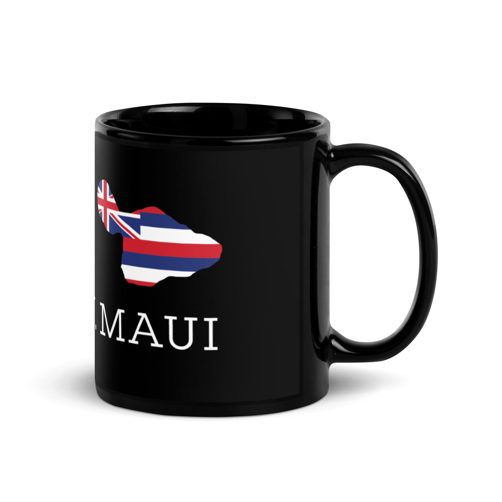 Black Glossy Mug - Hawaiian Flag