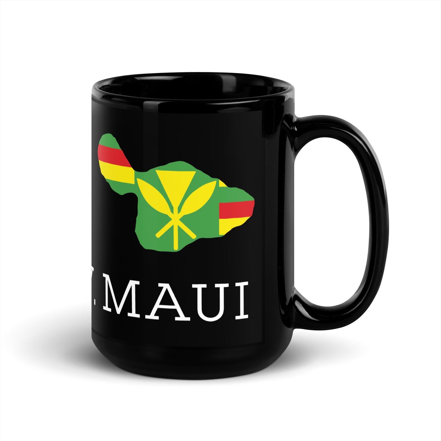 Black Glossy Mug - Kanaka Maoli Flag