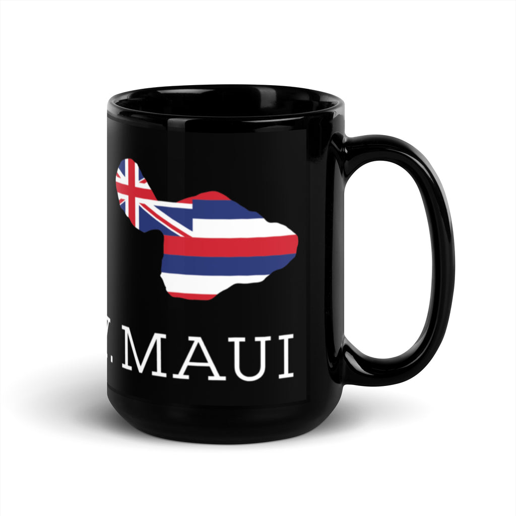 Black Glossy Mug - Hawaiian Flag