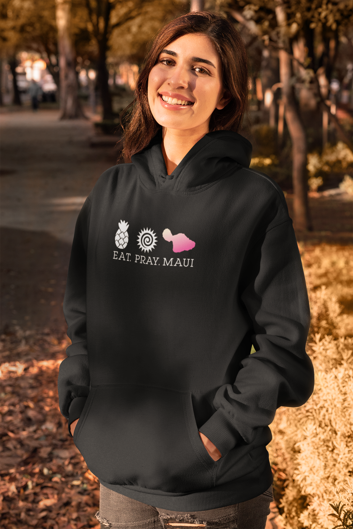 Unisex Hoodie Pink Maui Color