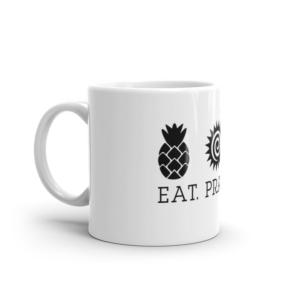 White glossy mug - Pink Maui Color
