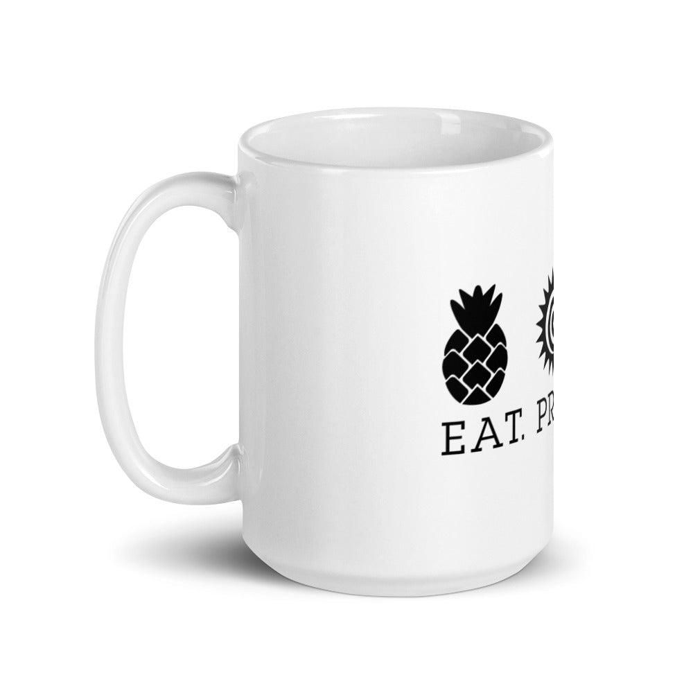 White glossy EPM mug