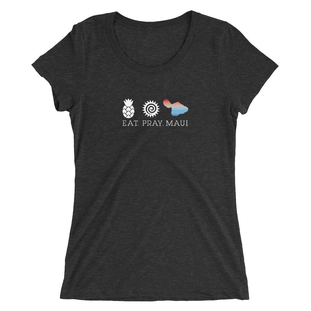 Ladies' short sleeve t-shirt -Red Blue Gradient Maui